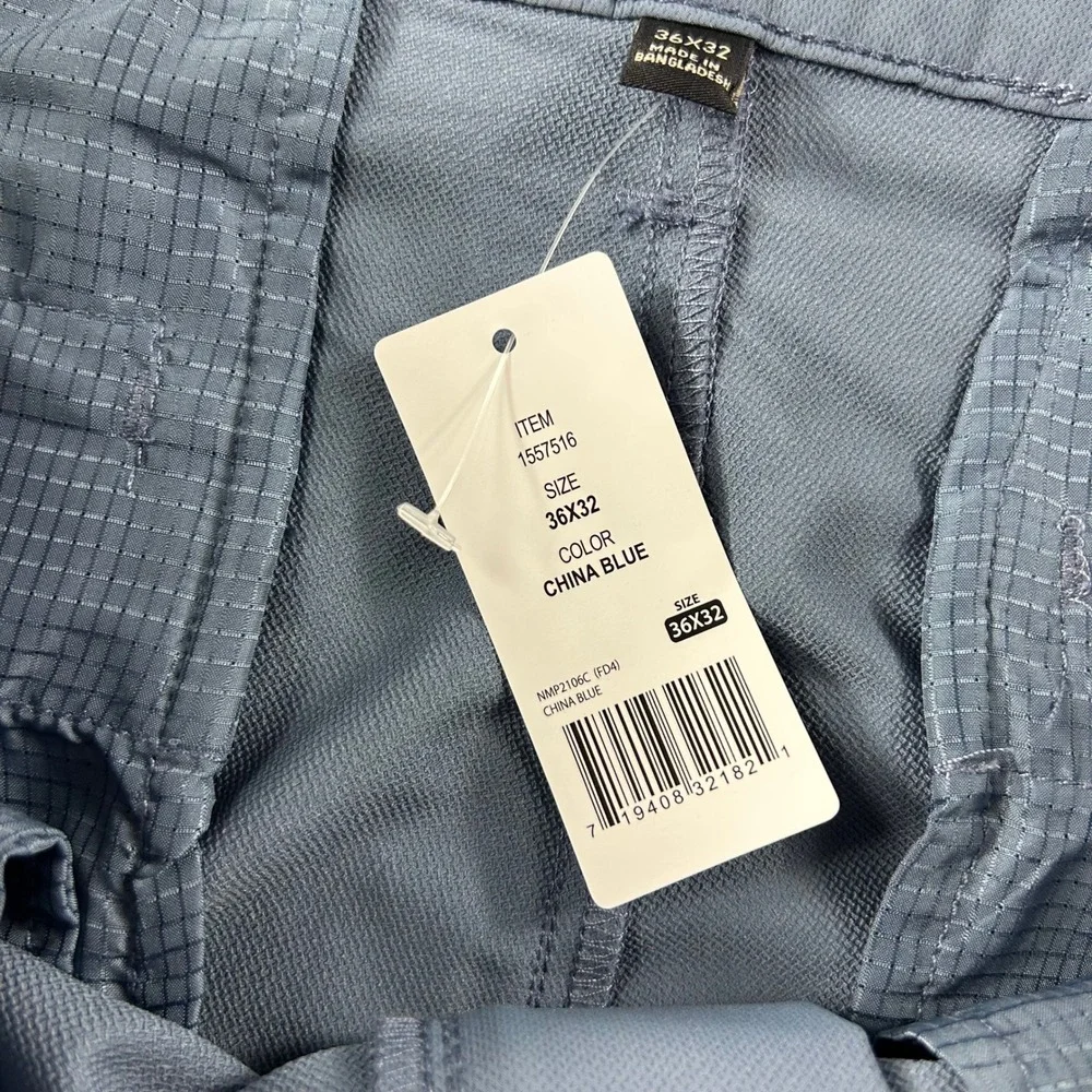 Banana Republic Performance Pants Mens 36x32 China Blue Textured‎ Polyester Golf